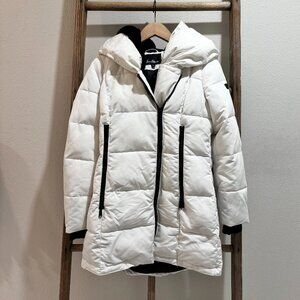 Sam Edelman water repellent puffer jacket XS white